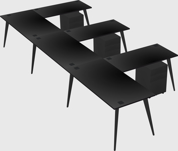 Modern l-shaped office desk
