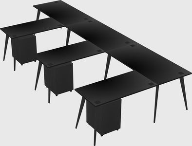 Modern l-shaped office desk