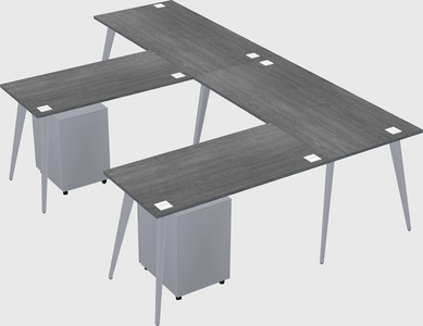 Modern l-shaped office desk