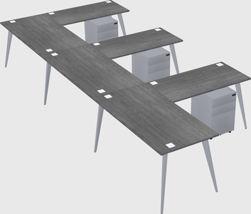 Modern l-shaped office desk