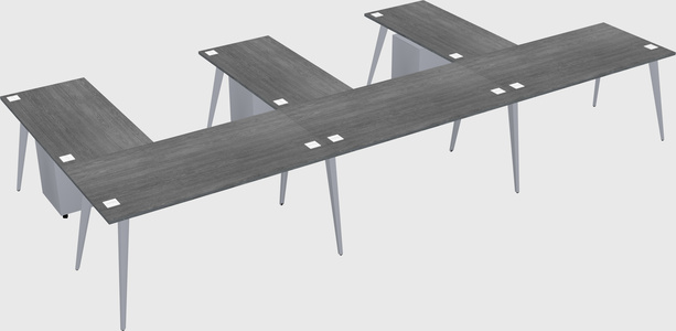 Modern l-shaped office desk