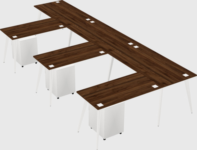 Modern l-shaped office desk