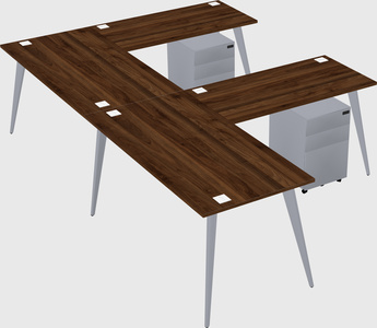 Modern l-shaped office desk