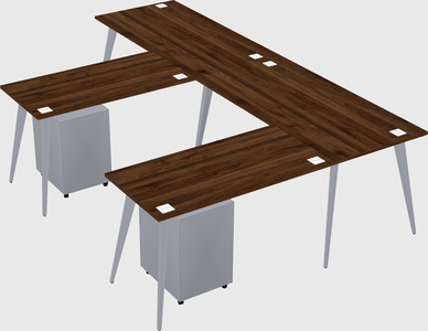 Modern l-shaped office desk
