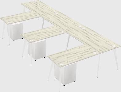 Modern l-shaped office desk