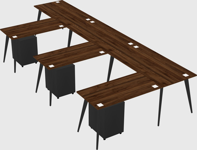 Modern l-shaped office desk