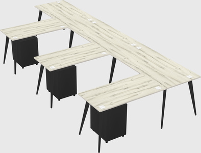 Modern l-shaped office desk
