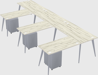 Modern l-shaped office desk