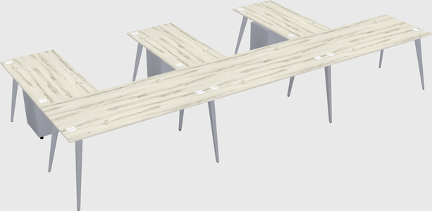Modern l-shaped office desk
