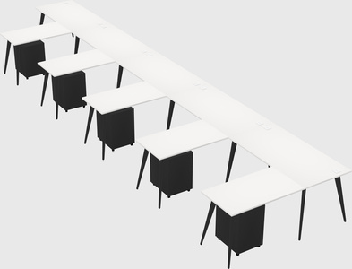 Modern l-shaped office desk
