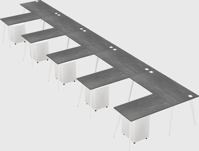 Modern l-shaped office desk