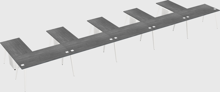 Modern l-shaped office desk