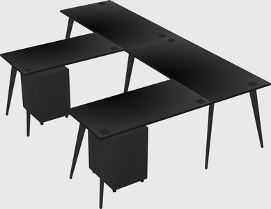 Modern l-shaped office desk
