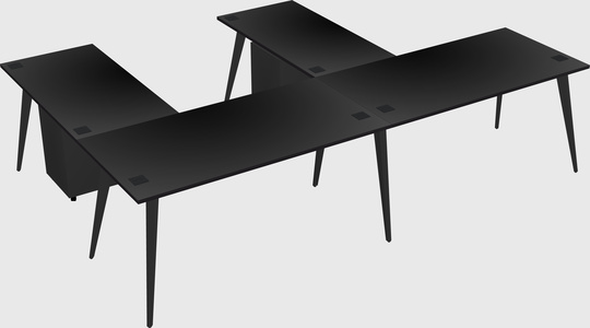 Modern l-shaped office desk