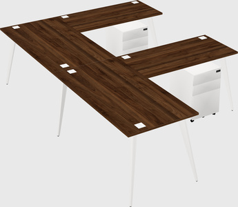 Modern l-shaped office desk