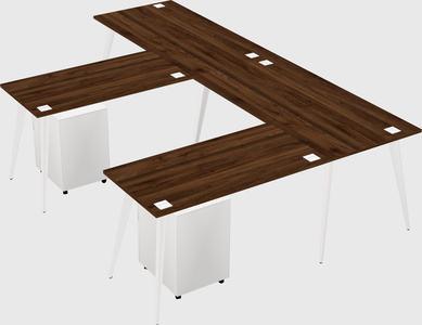 Modern l-shaped office desk