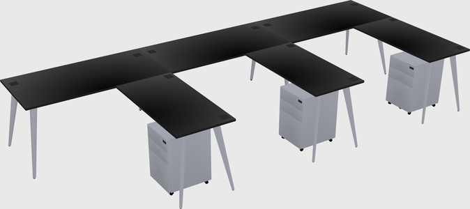 Modern L-shaped Office Desk