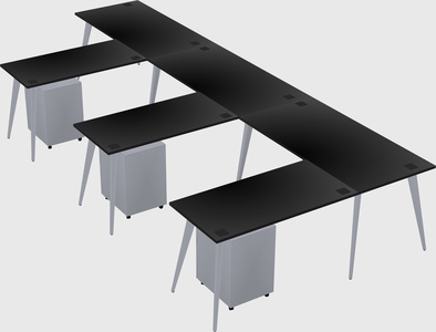 Modern l-shaped office desk