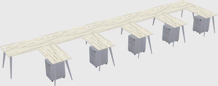 Modern L-shaped Office Desk
