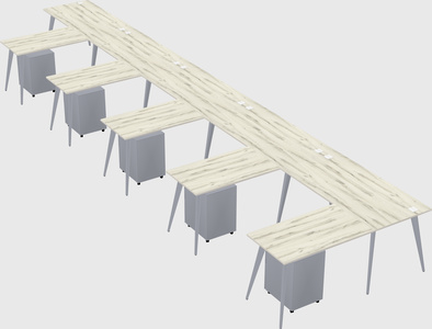 Modern l-shaped office desk
