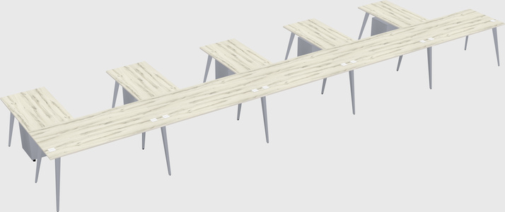 Modern l-shaped office desk