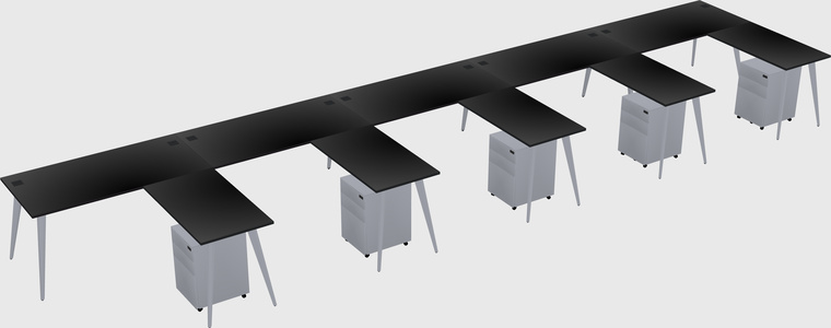 Modern L-shaped Office Desk