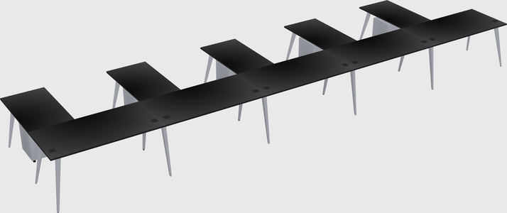 Modern l-shaped office desk