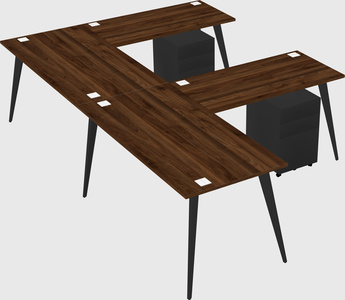 Modern l-shaped office desk