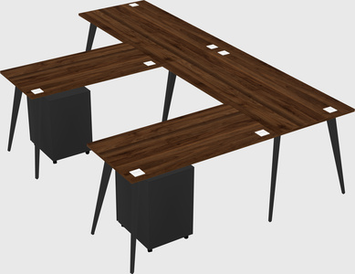 Modern l-shaped office desk