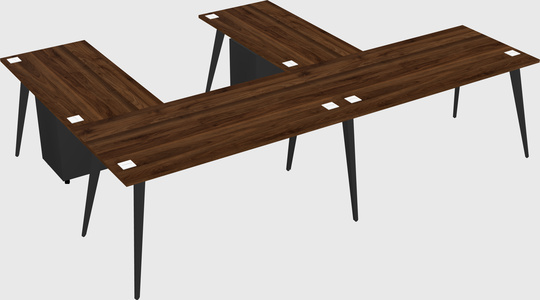 Modern l-shaped office desk