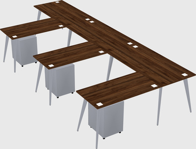 Modern l-shaped office desk