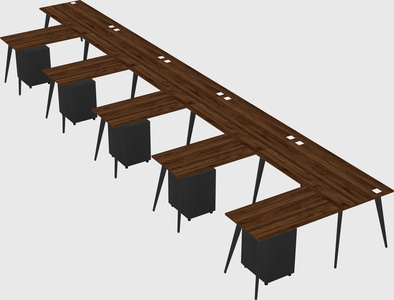 Modern l-shaped office desk