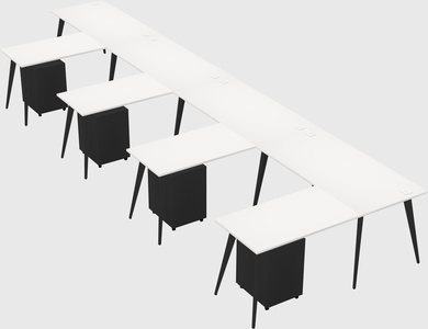 Modern l-shaped office desk