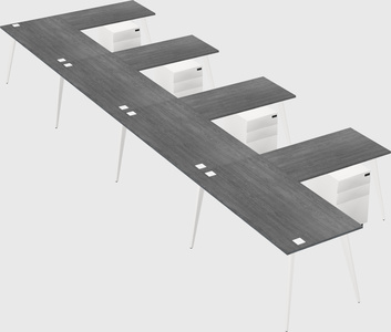 Modern l-shaped office desk