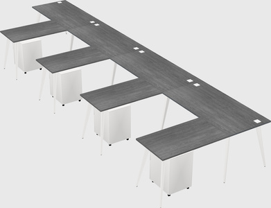 Modern l-shaped office desk