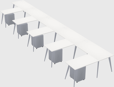 Modern l-shaped office desk