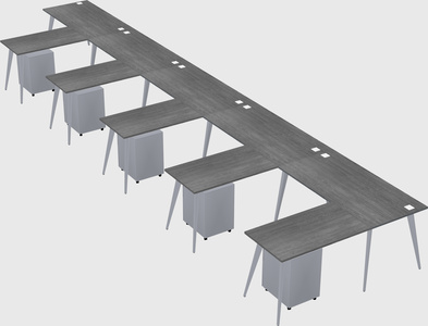 Modern l-shaped office desk