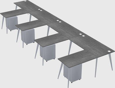 Modern l-shaped office desk