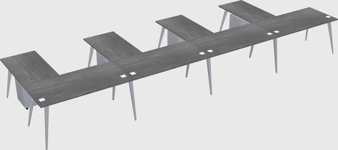 Modern l-shaped office desk