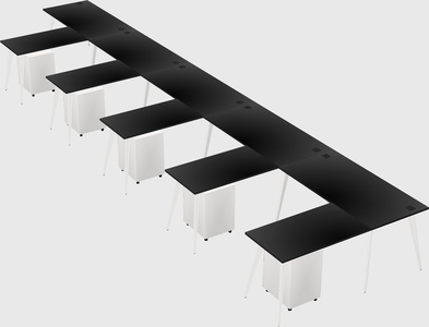 Modern l-shaped office desk