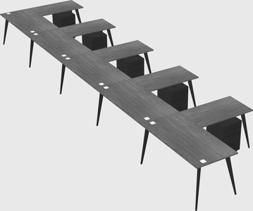 Modern l-shaped office desk