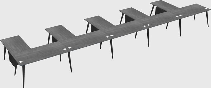 Modern l-shaped office desk