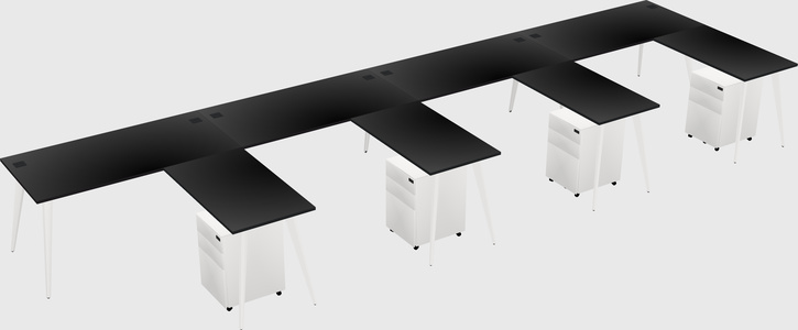 Modern L-shaped Office Desk