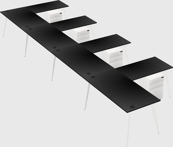 Modern l-shaped office desk