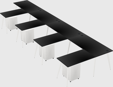 Modern l-shaped office desk