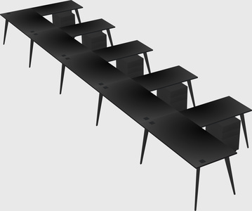 Modern l-shaped office desk