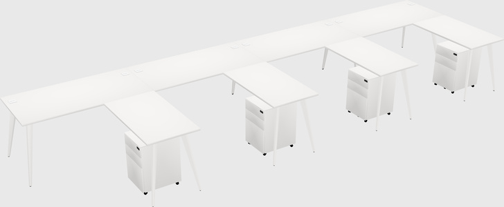 Modern L-shaped Office Desk