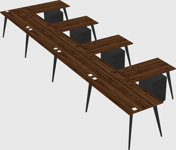 Modern l-shaped office desk