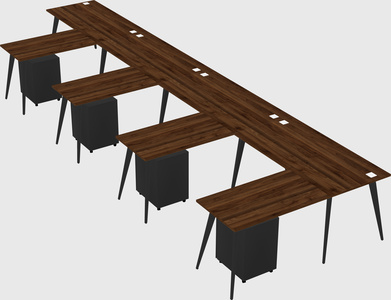 Modern l-shaped office desk