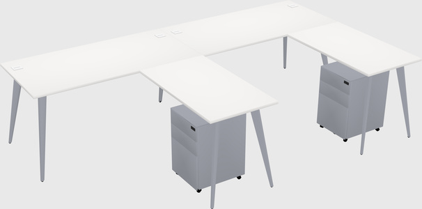 Modern L-shaped Office Desk